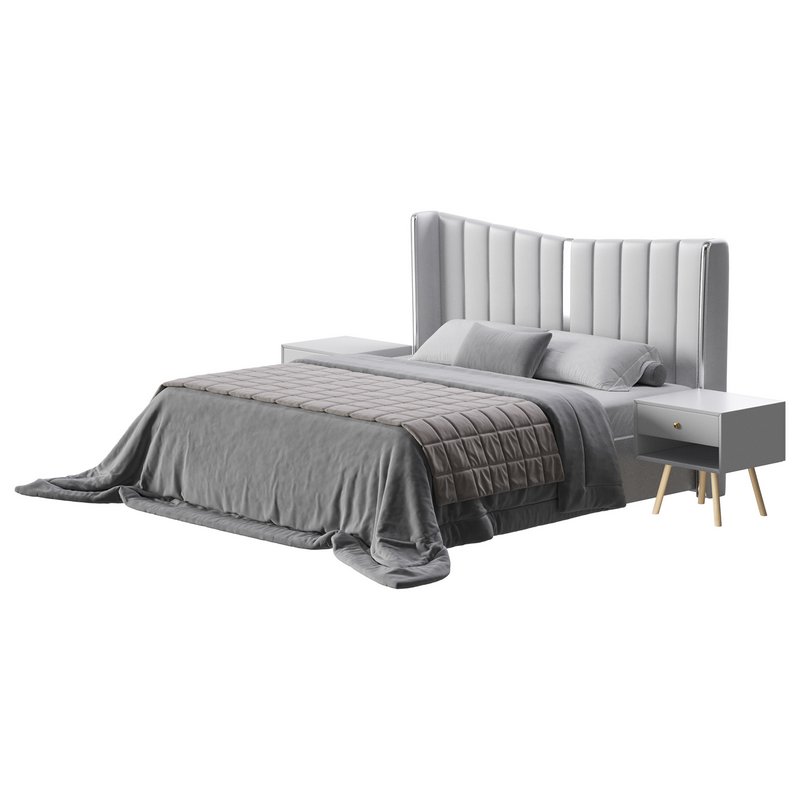 Modern Beige King Size Bed - Image 6