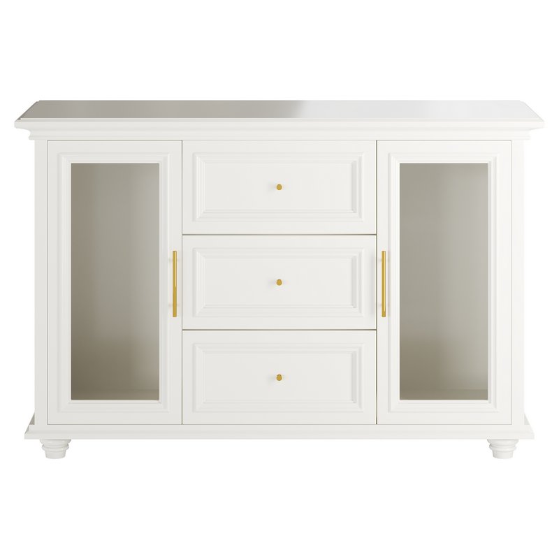 Sleek White Modern Sideboard Credenza - Image 9