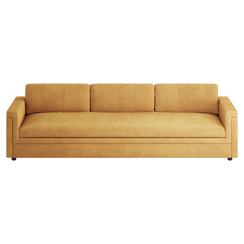 IVORY PERFORMANCE VELVET SOFA - Image 8