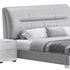 Elegant Beige Upholstered Modern Headboard Bed - Thumbnail 8