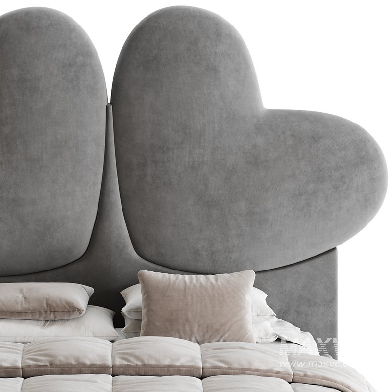 Elegant Blue Pine Wood Upholstered Panel Bed - Image 8