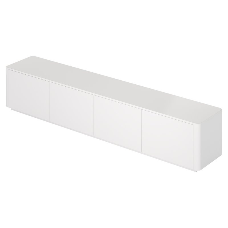 Stylish White TV Stand in Wood - Image 8