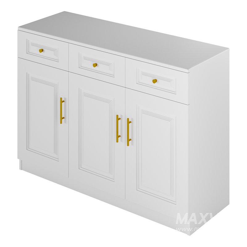 Sumptuous White Wood Sideboard Credenza - Image 8