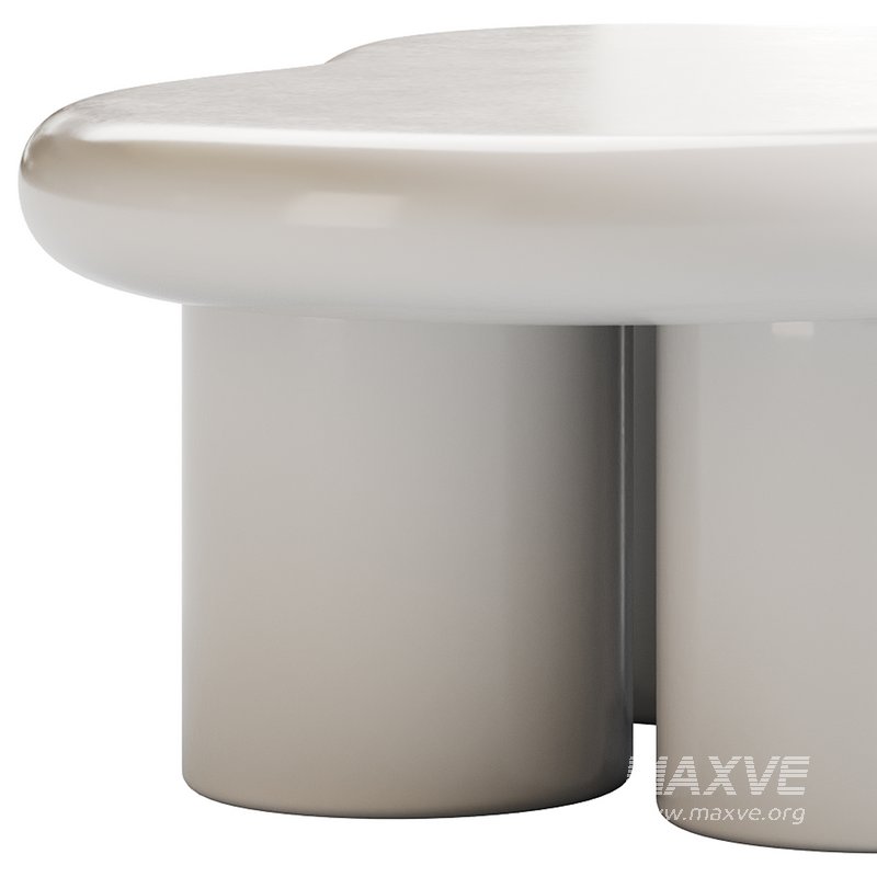 Modern Smooth Wood Abstract Coffee Table - Image 10