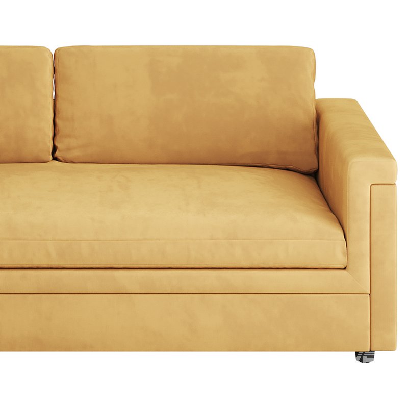 IVORY PERFORMANCE VELVET SOFA - Image 9