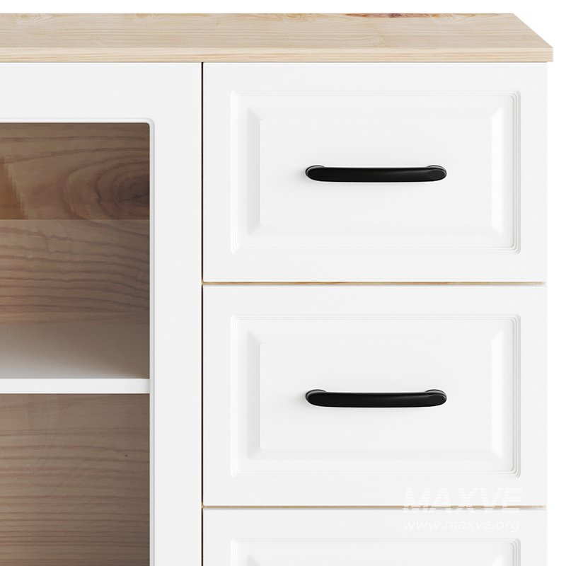 Modern Wood Buffet Cabinet 2 - Image 9