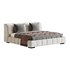 White Upholstered Wood Modern Headboard Bed - Thumbnail 8
