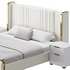 Glamorous White Upholstered Wingback Bed I - Thumbnail 9