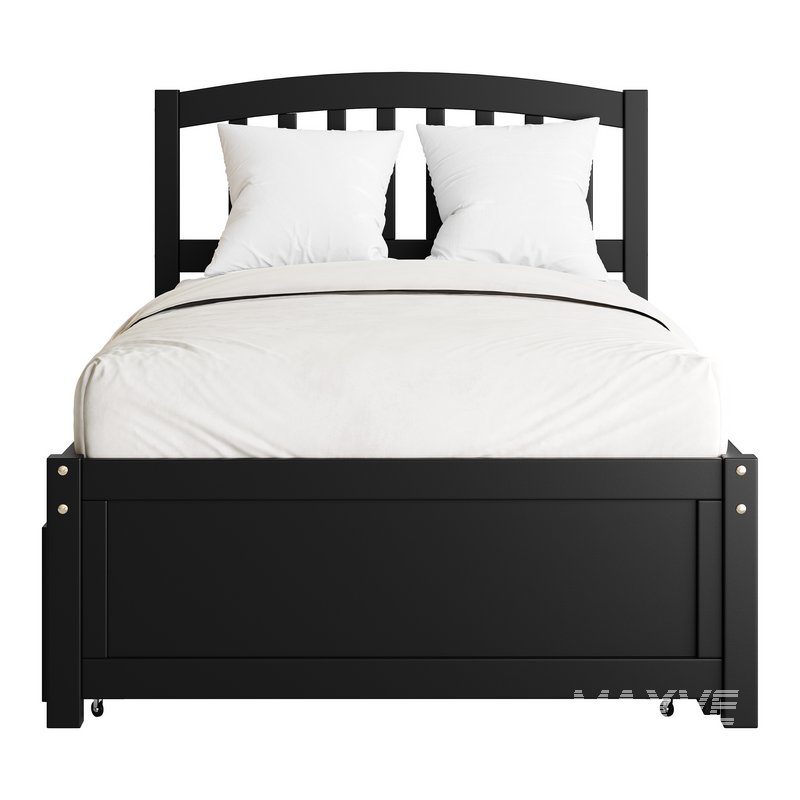 Twin Size Platform Bed Wood Bed - Image 9