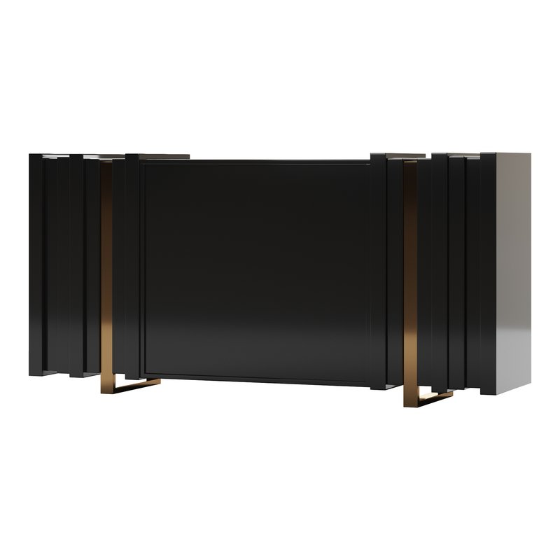 Luxury Sideboard Black Rectangular - Image 8