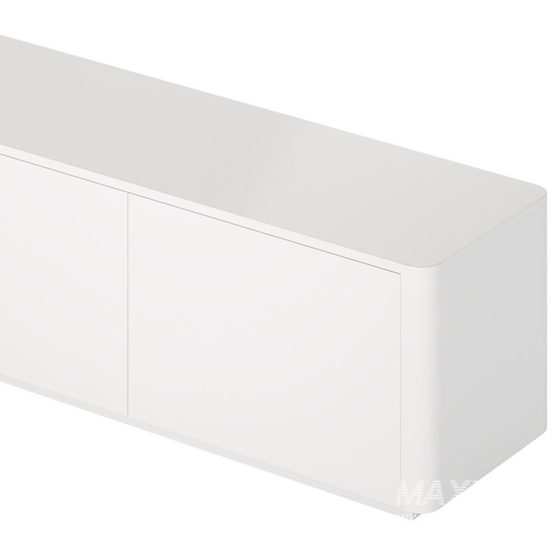 Stylish White TV Stand in Wood - Image 9