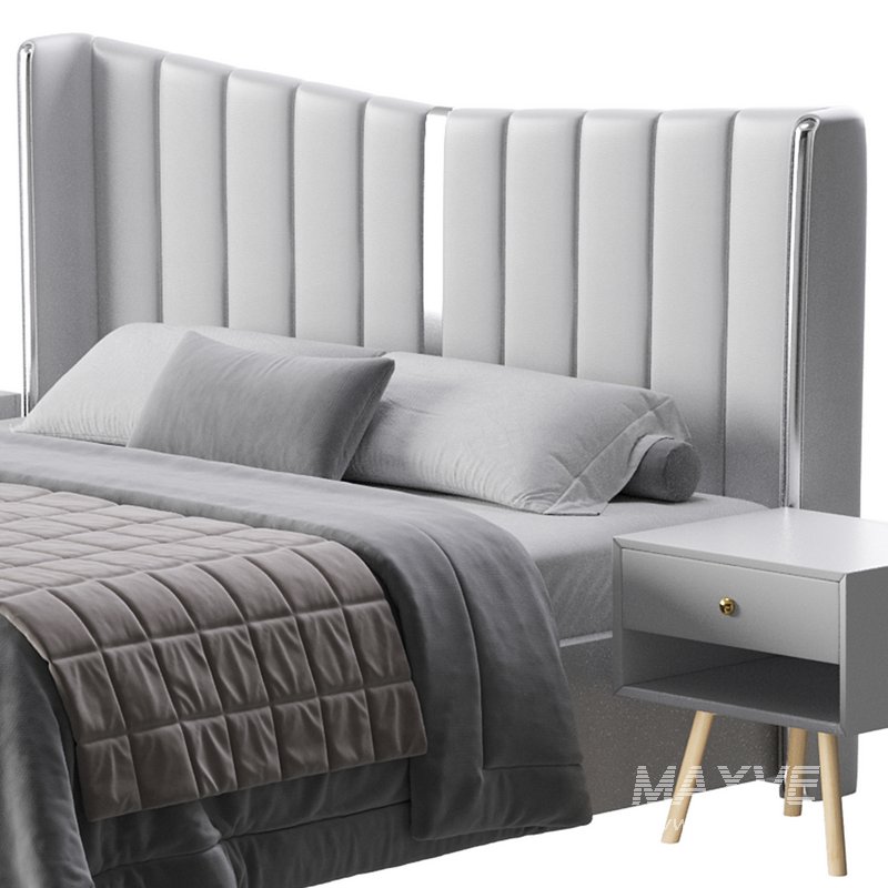 Modern Beige King Size Bed - Image 10