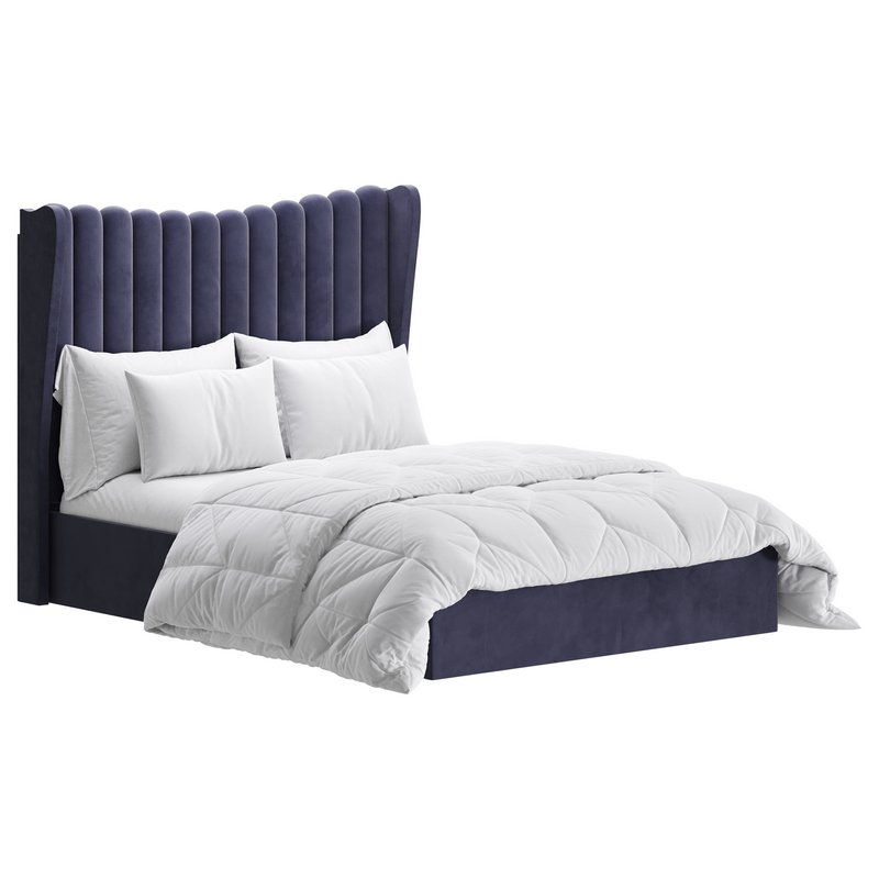 Octavia Velvet-Finish Ottoman Bed I - Image 8