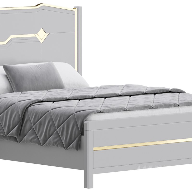 Modern White Bed I - Image 9