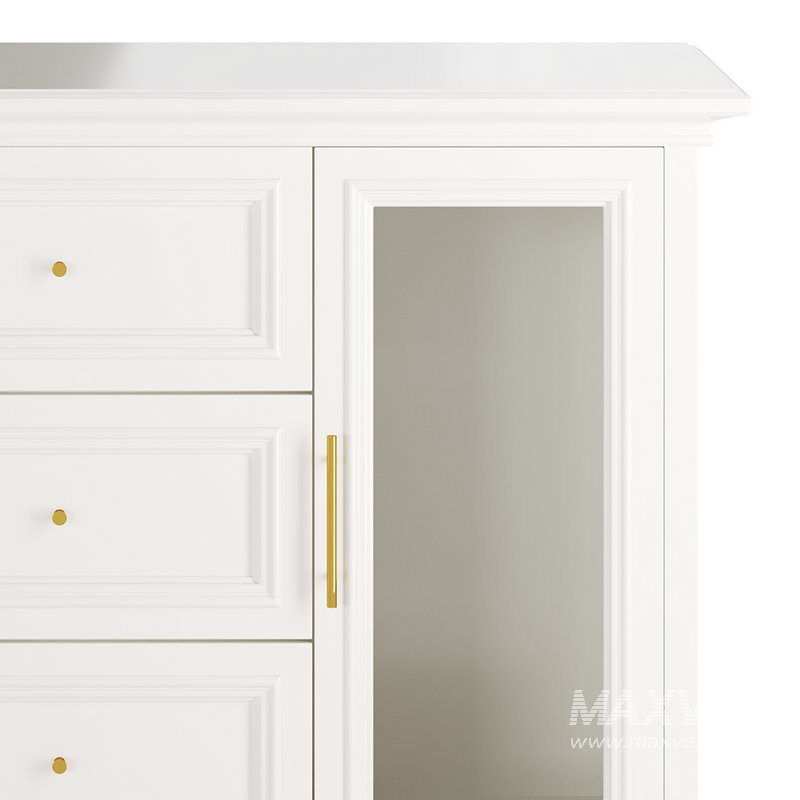 Sleek White Modern Sideboard Credenza - Image 8