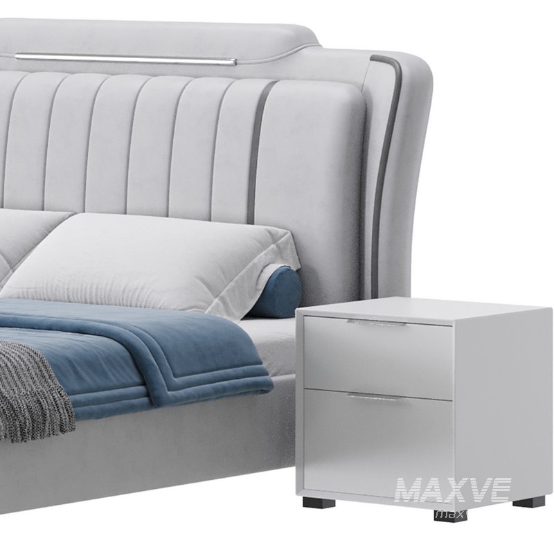 Queen Size Upholstered Headboard Bed - Image 9