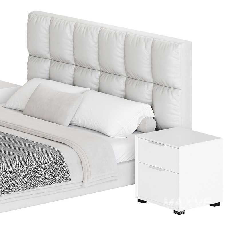 Modern Bed Upholstered Headboard Standard Bed I - Image 9