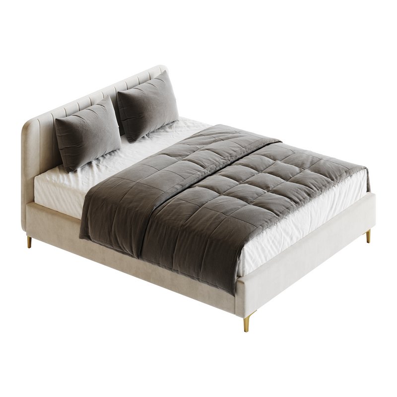 White Faux Leather Upholstered Modern Bed - Image 9