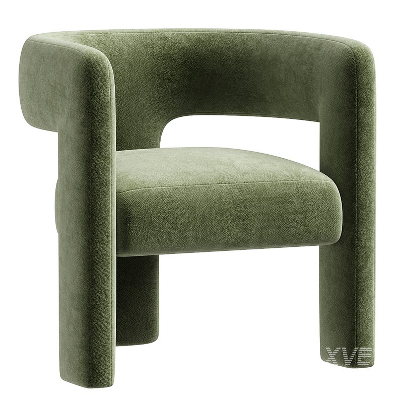 Kayla Boucle Fabric Upholstered Accent Armchair - Image 2