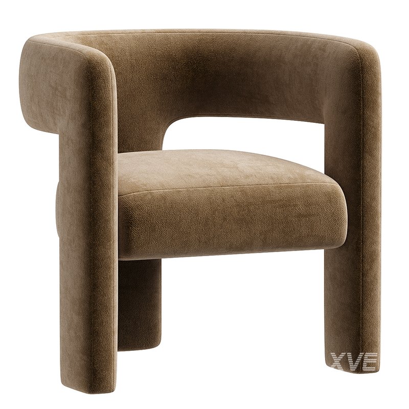 Kayla Boucle Fabric Upholstered Accent Armchair - Image 1