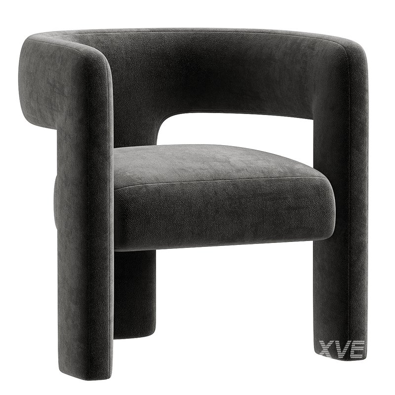Kayla Boucle Fabric Upholstered Accent Armchair - Image 4