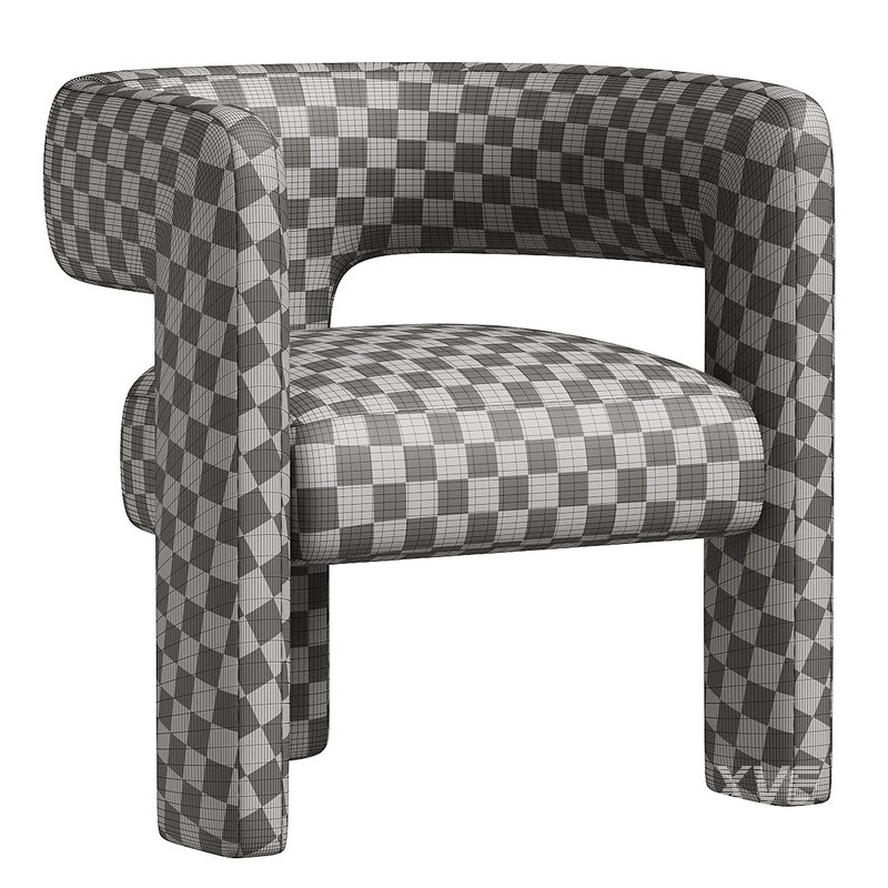 Kayla Boucle Fabric Upholstered Accent Armchair - Image 5