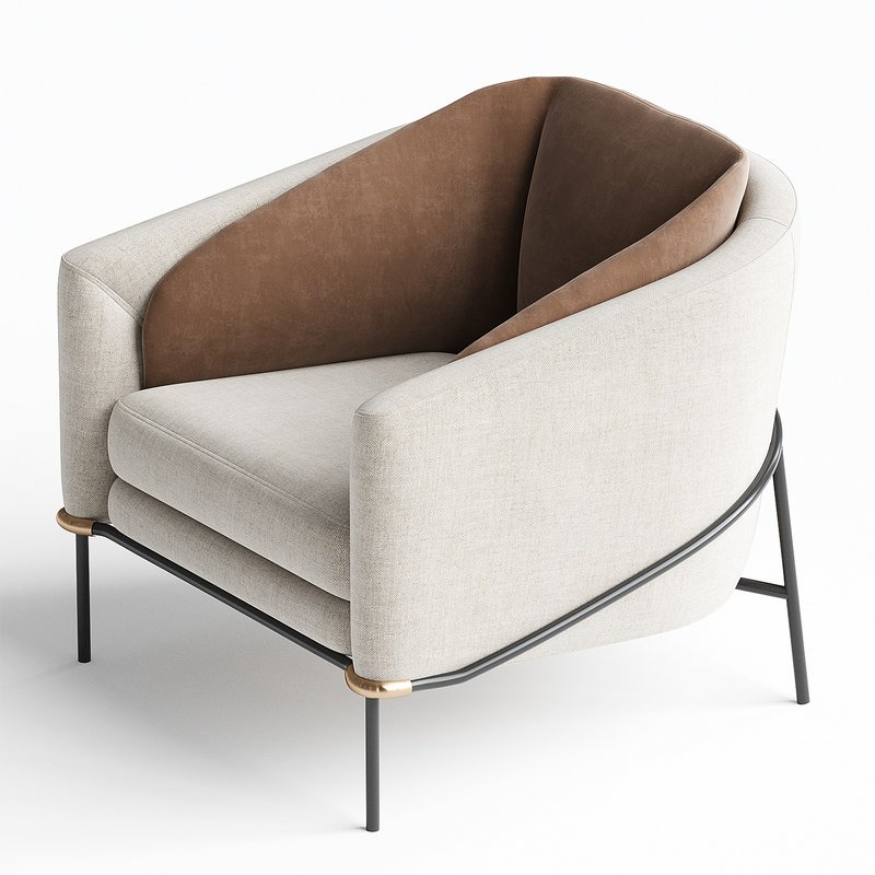 FIL NOIR Armchair By Minotti - Image 2