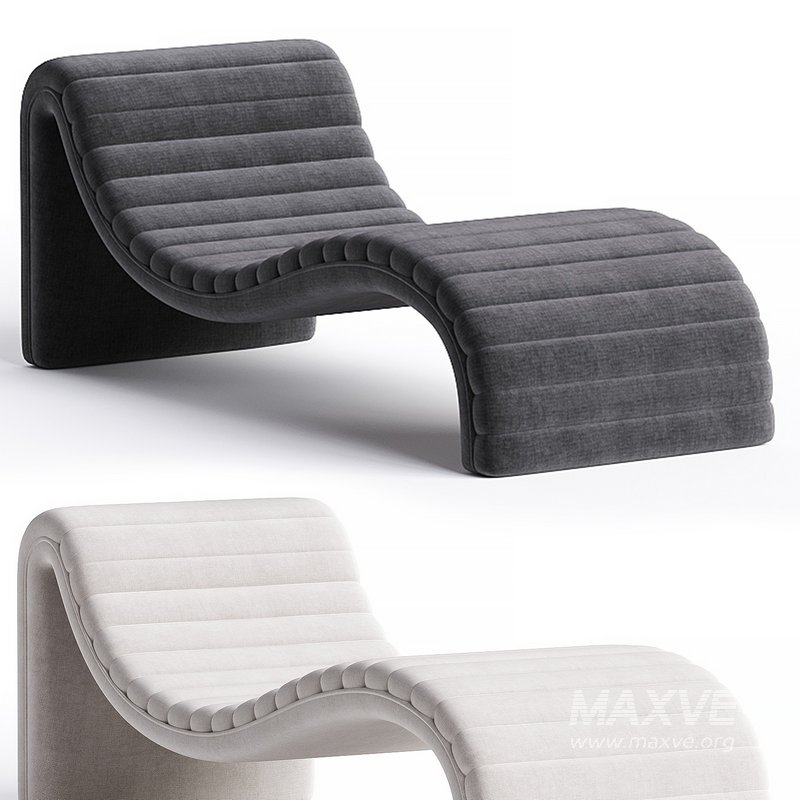 Fauteuil long boucle gris Eichholtz Pioneer - Image 1