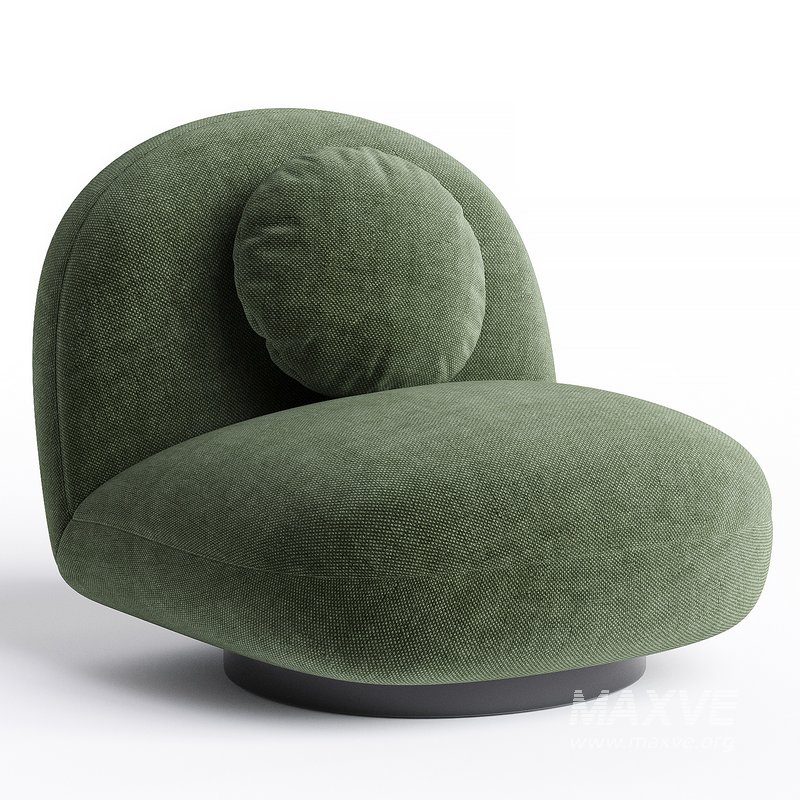 Poltrona Estofada Em Boucl?? Branco - Image 3