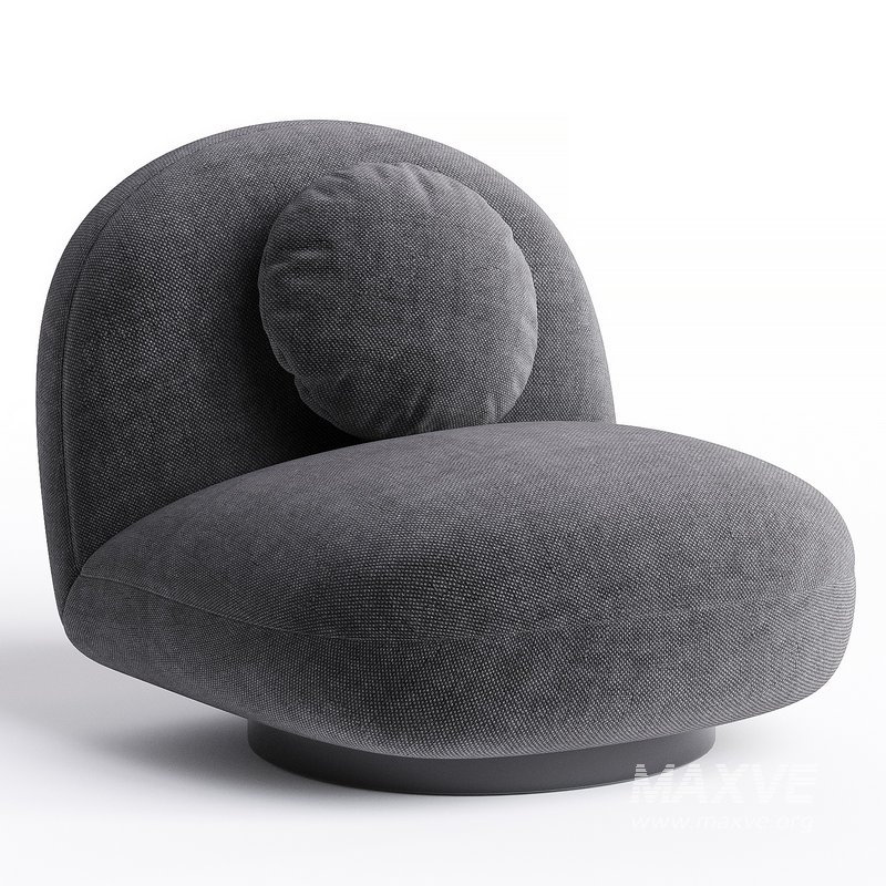 Poltrona Estofada Em Boucl?? Branco - Image 2