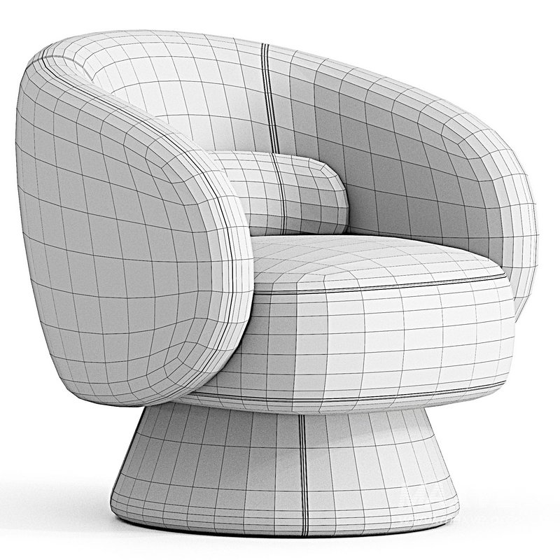 Saboor Modern Style Swivel Accent Chair & Barrel Chair - Image 4