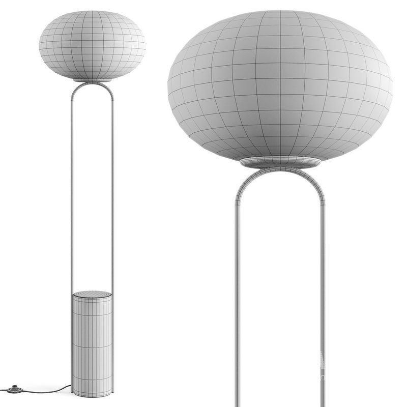 Polo black marble floor lamp by CB2 - Image 2