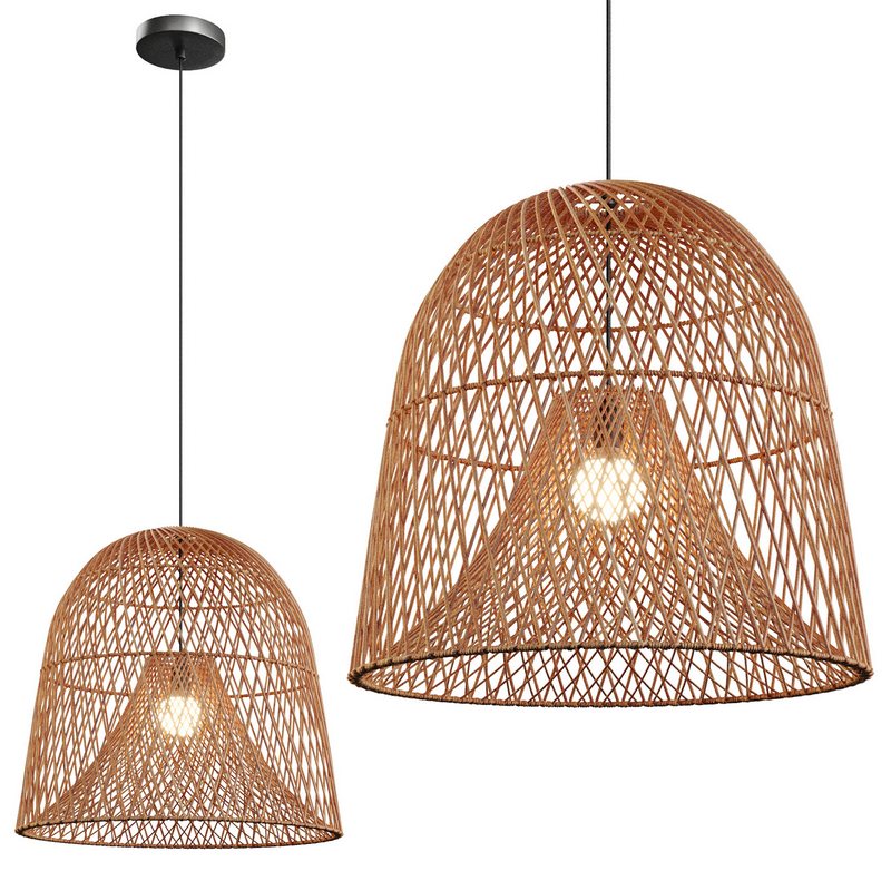 Nassa woven bamboo pendant light by CB2 - Image 1