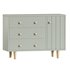 Finn Wide Sage Green Wood 3-Drawer Kids Dresser with Door - Thumbnail 3