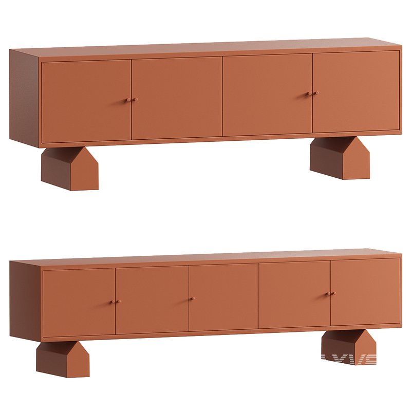NILDE Sideboard Matt lacquered wood sideboard By Falsasquadra - Image 1