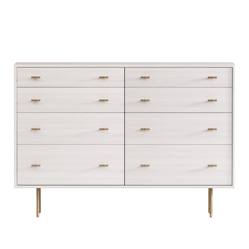 Modernist Wood & Lacquer 8-Drawer Dresser - Image 3