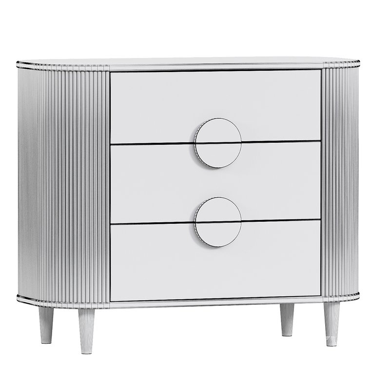 Roselle Narrow White Wood Dresser - Image 2