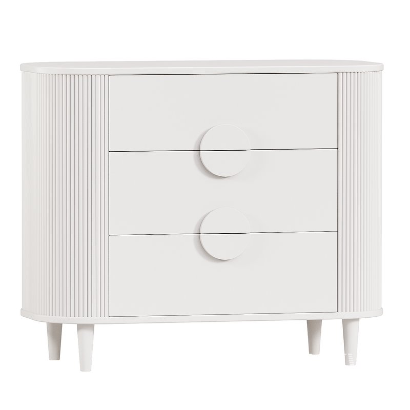Roselle Narrow White Wood Dresser - Image 3
