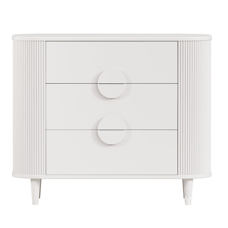 Roselle Narrow White Wood Dresser - Image 1