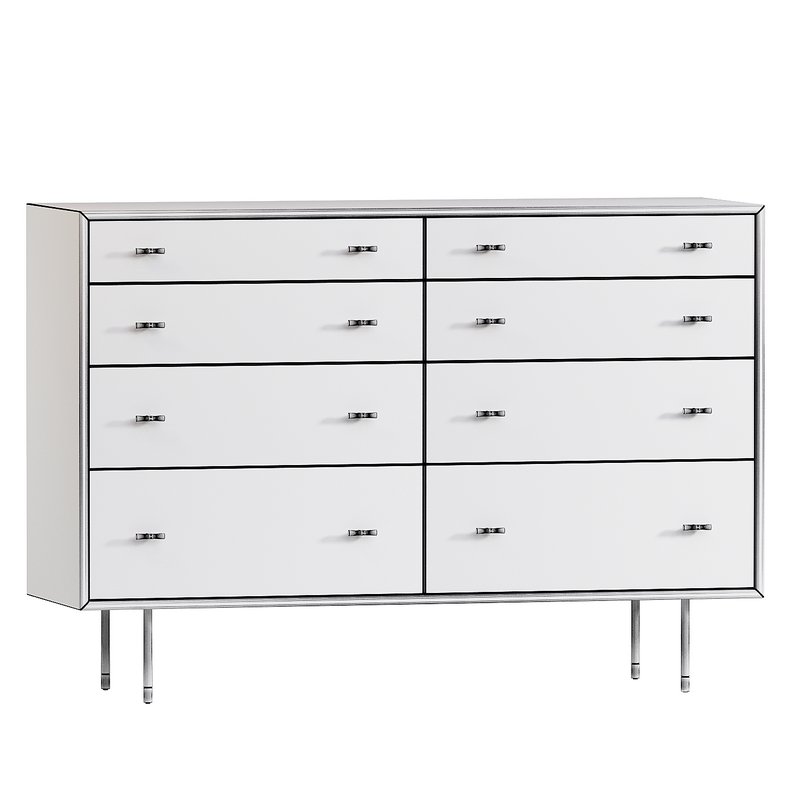 Modernist Wood & Lacquer 8-Drawer Dresser - Image 2