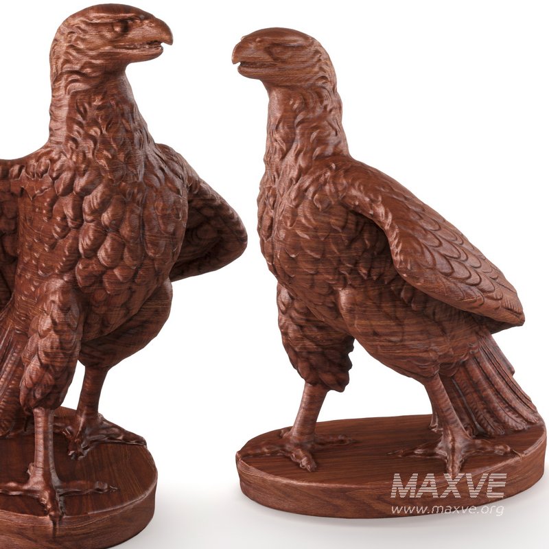 wooden eagle sculpture - Image 1