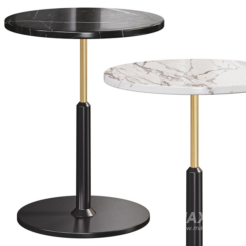 Modern Black Round Bar Table - Image 1