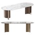Marelli Wave oval marble table - Thumbnail 1