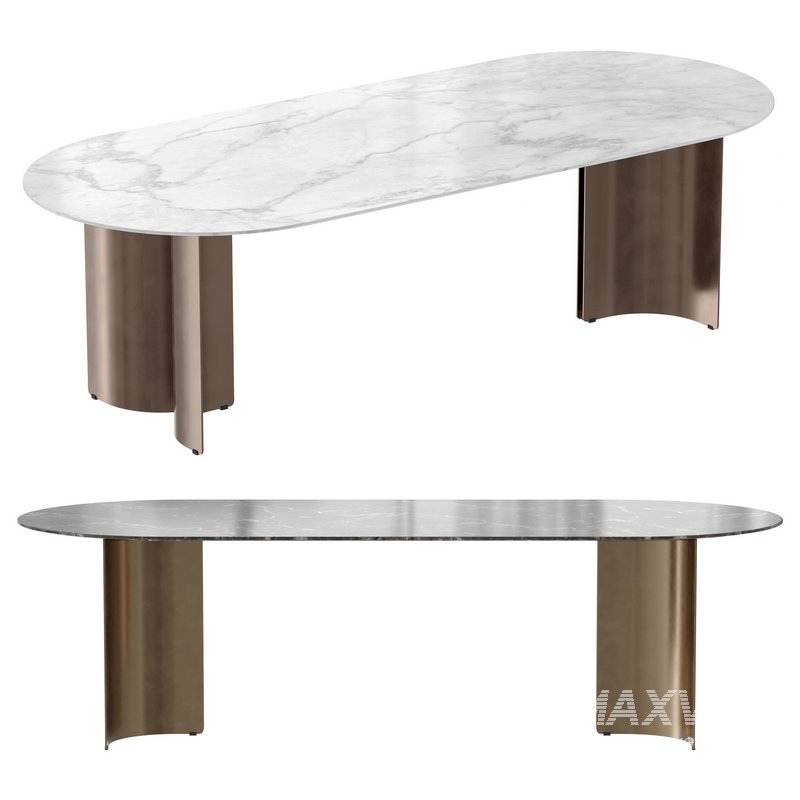 Marelli Wave oval marble table - Image 1