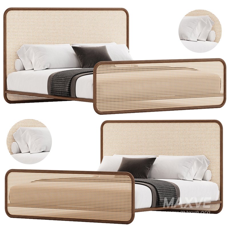 Retro Rattan Bed - Image 1