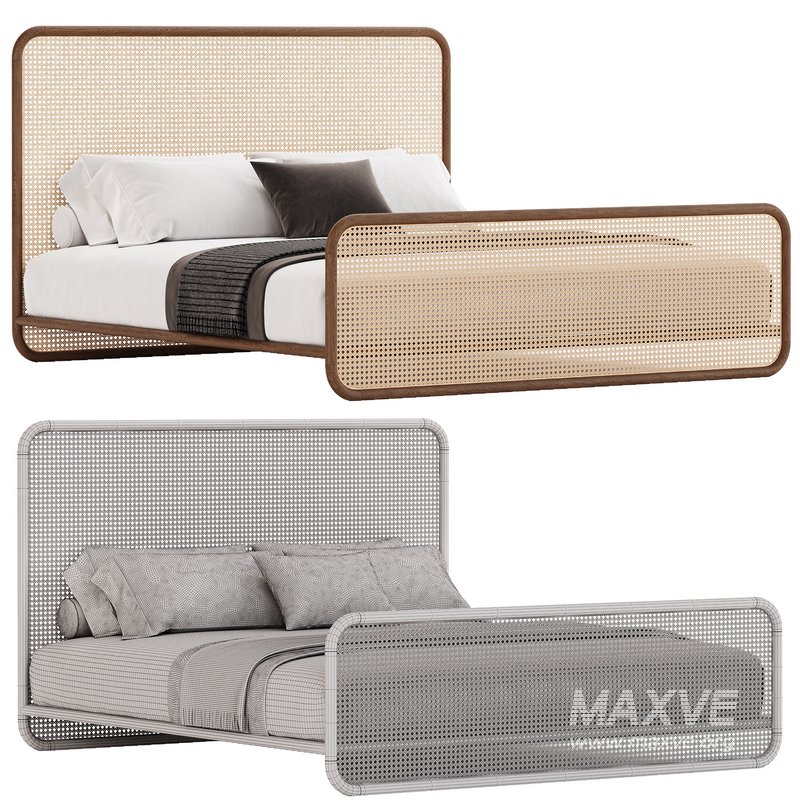 Retro Rattan Bed - Image 3