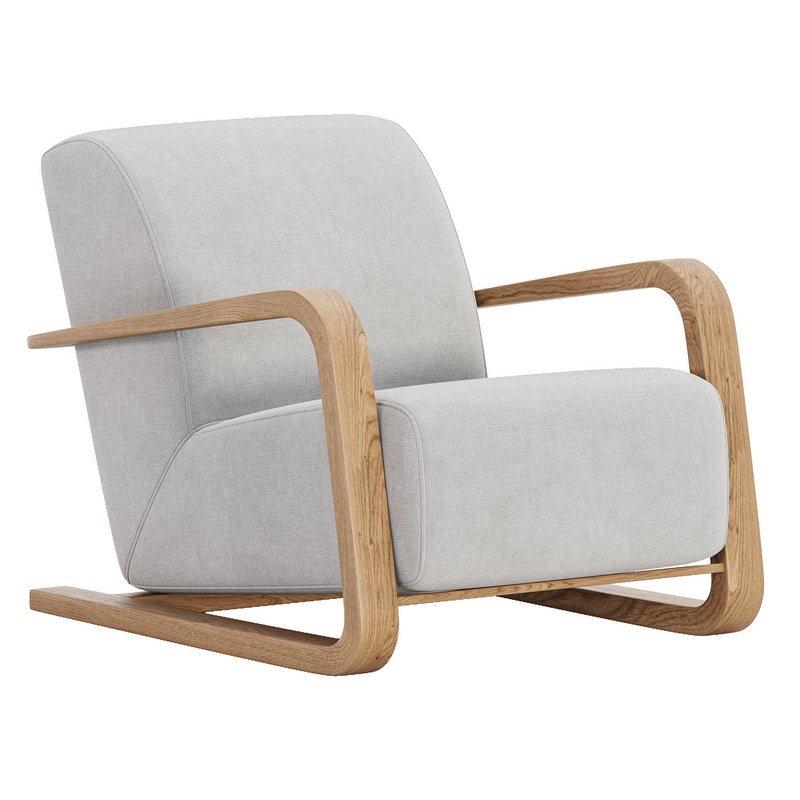 Rhimes Stonewash Print Ecru Chair - Image 1