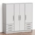 Jillian 4 Door Manufactured Wood Wardrobe - Thumbnail 3