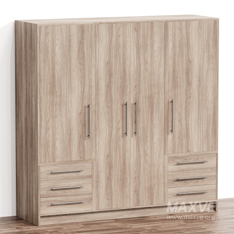 Jillian 4 Door Manufactured Wood Wardrobe - Image 2