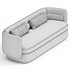 Gray Boucle Contemporary Sofa - Thumbnail 3